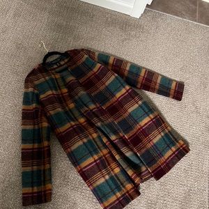 Warm open face mid length jacket